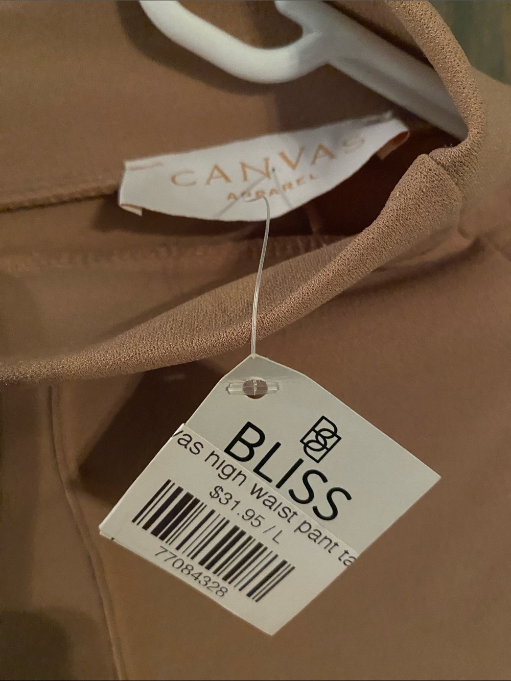 Canvas Women’s Stretch Wide-Leg Pants in Taupe - Picture 2 of 6